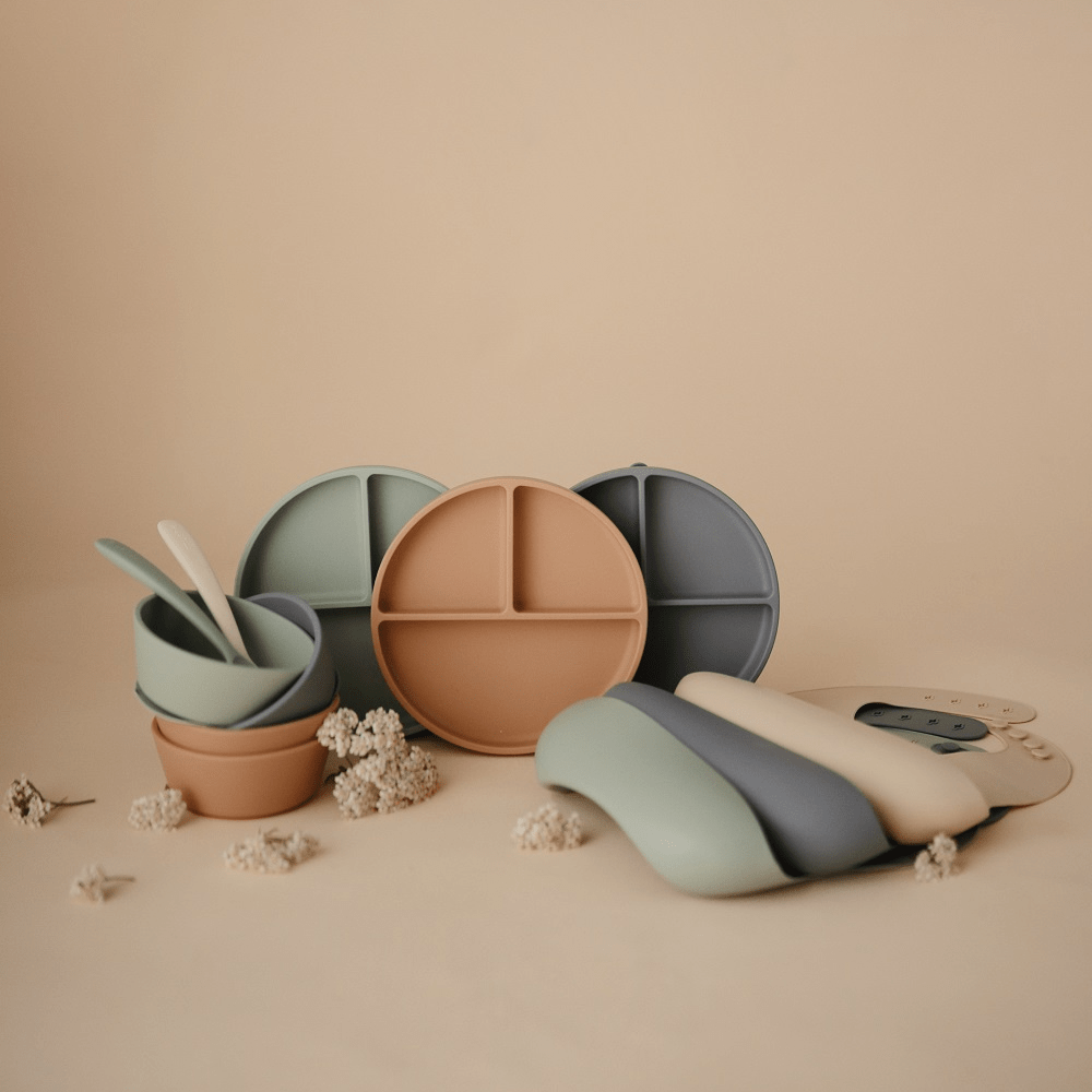 Mushie Dinnerware in Silicone